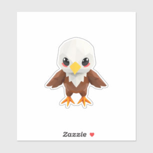 Pegatinas del águila de originami