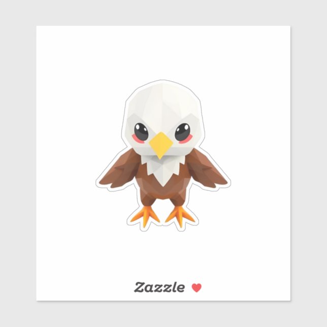 Pegatinas del águila de originami (Hoja)