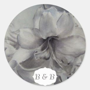 PEGATINAS DEL AMARYLLIS WATERCOLOR FLOWER