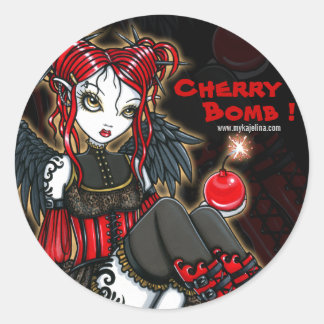 pegatinas del Ángel de la Bomba de Cherrera Gótica