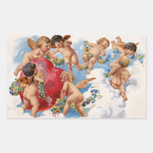 Pegatinas del ángel del el día de San Valentín