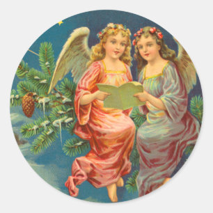 Pegatinas del ángel del navidad del Victorian