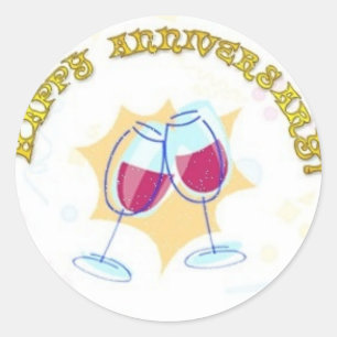Pegatinas del Aniversario Feliz