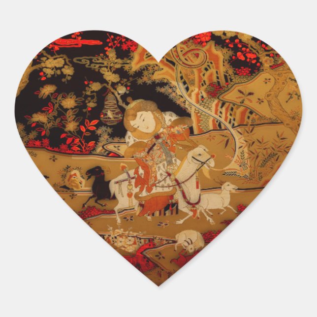 Pegatinas del Año Chino del Corazón de Cabra (Anverso)