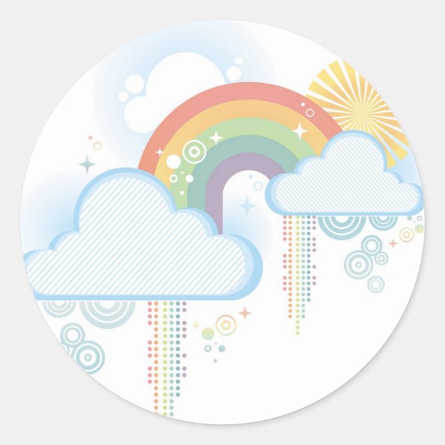 Pegatinas del arco iris retro (Anverso)