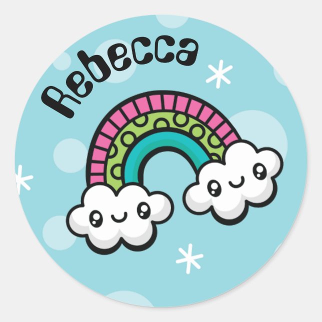 Pegatinas del arcoiris de Doodles totalmente adora (Anverso)