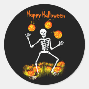 Pegatinas del arte de Halloween, esqueleto,