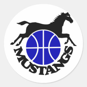 Pegatinas del baloncesto de los mustangos