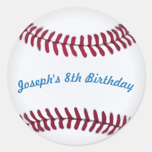 Pegatinas del béisbol con palabras de encargo