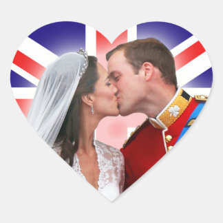 Pegatinas del beso de William y Catherine Royal Bo