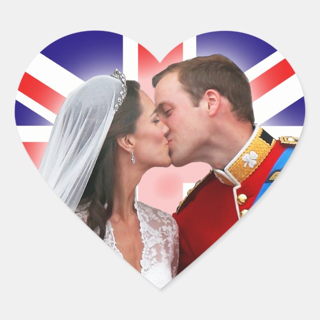 Pegatinas del beso de William y Catherine Royal Bo (Anverso)