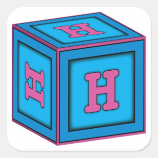 Pegatinas del bloque del bebé - letra "H "