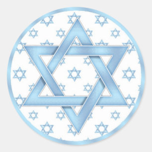 Pegatinas del Blue Bar Mitzvah Cupcake Toppers