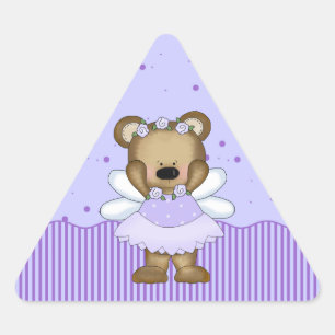 Pegatinas del Blue Teddy Bear Fairy Prinangle Tria
