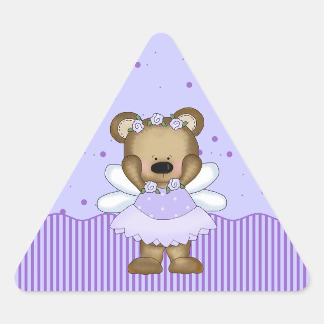 Pegatinas del Blue Teddy Bear Fairy Prinangle Tria (Anverso)