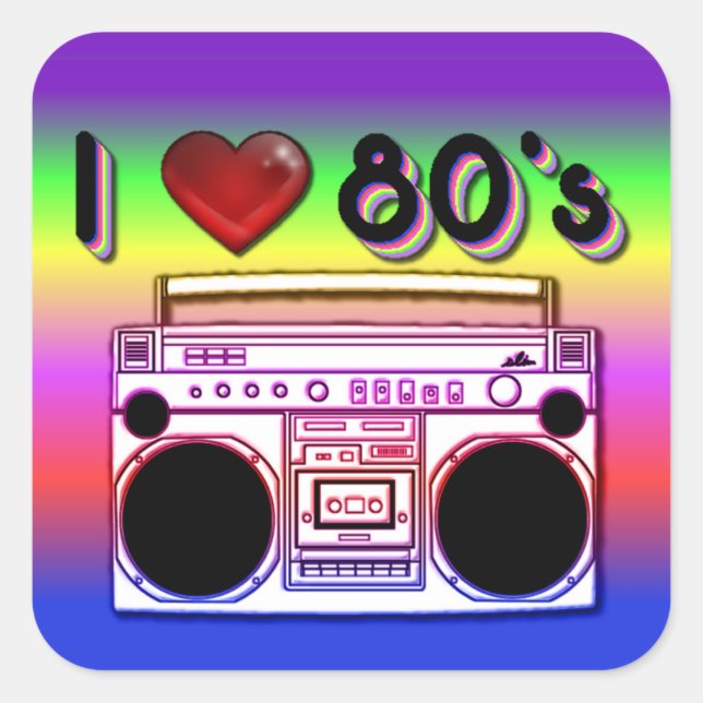 Pegatinas del Boombox 80 Retro 80 (Anverso)
