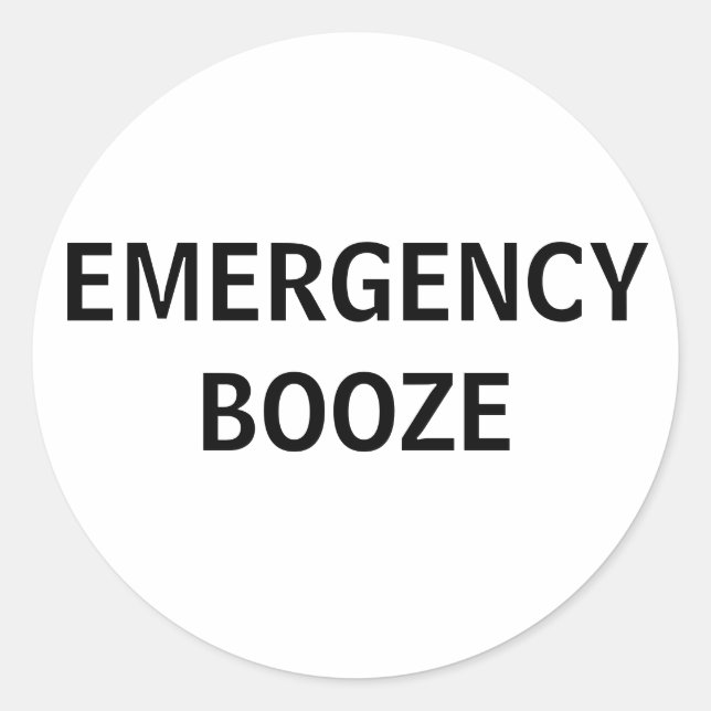 Pegatinas del Booze de Emergencia (Anverso)