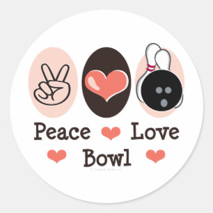 Pegatinas del Bowl de Peace Love Bowl