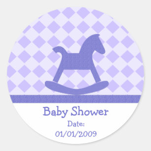 Pegatinas del caballo morado de Baby Shower