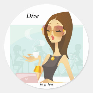 Pegatinas del café de la diva