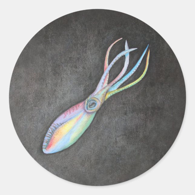 Pegatinas del calamar arcoiris (Anverso)