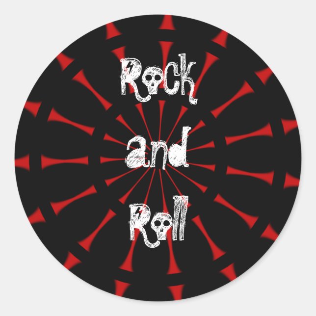 Pegatinas del caleidoscopio del rock-and-roll (Anverso)