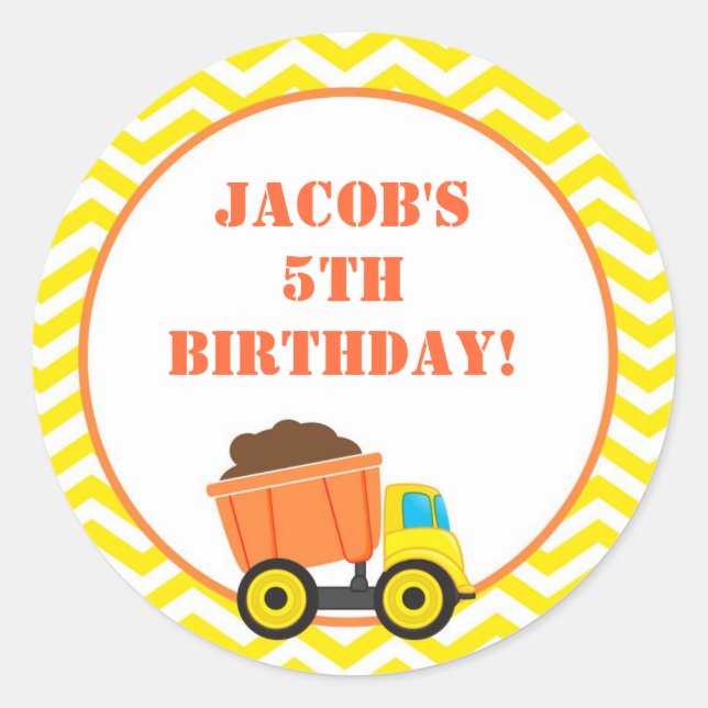 Pegatinas del camión volcado (Anverso)