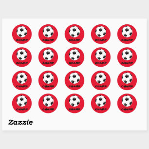 Pegatinas del Campeón de Fútbol Rojo