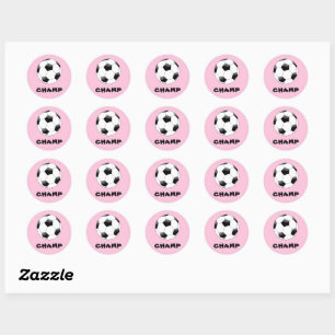 Pegatinas del Campeón de Fútbol Rosa