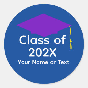 Pegatinas del Cap 1-5 de graduación púrpura