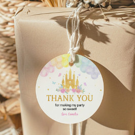 Pegatinas del Castillo Princesa de Oro Rosa