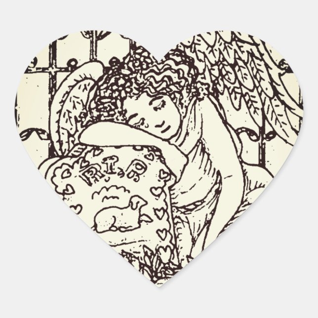 PEGATINAS DEL CEMETERY ANGEL DE GUARDIAN LLEVANDO  (Anverso)