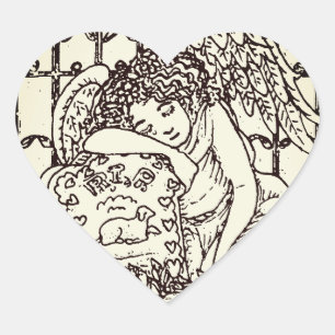 PEGATINAS DEL CEMETERY ANGEL DE GUARDIAN LLEVANDO 