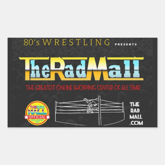 Pegatinas del centro comercial Rad Mall "80's Wres (Anverso)