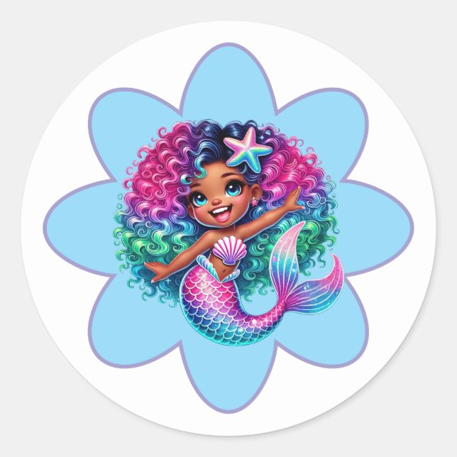 Pegatinas del Chica de Sirenas (Anverso)
