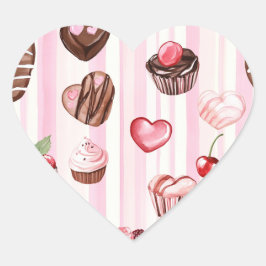 Pegatinas del Choco Heart El día de San Valentín