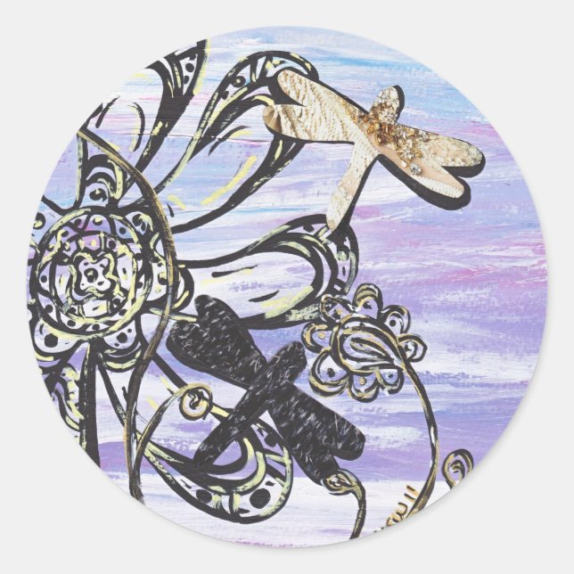 Pegatinas del cielo de la libélula (Anverso)