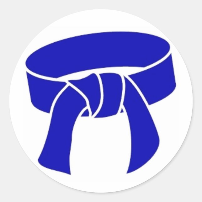 Pegatinas del cinturón azul de artes marciales (Anverso)