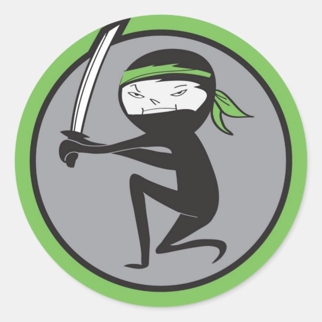 Pegatinas del Cinturón Verde de Ninja (Anverso)