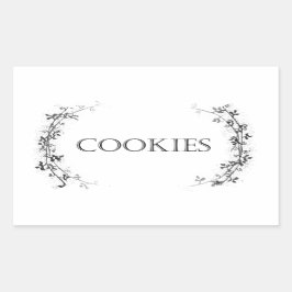 Pegatinas del Classic Vine Design Cookie Jar Label