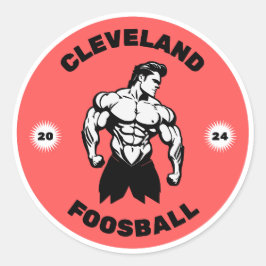 Pegatinas del Cleveland Foosball Musman Man