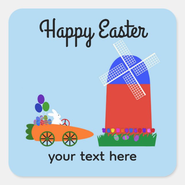 Pegatinas del coche de garrapata de Bunny Riding # (Anverso)