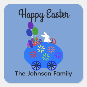 Pegatinas del coche de huevo de Bunny Riding #3