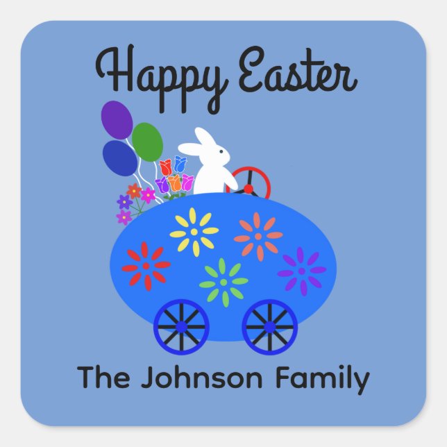 Pegatinas del coche de huevo de pasaje para coneji (Anverso)