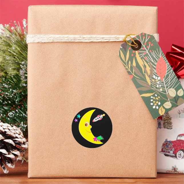 Pegatinas del cohete personalizado Moon (Subido por el creador)