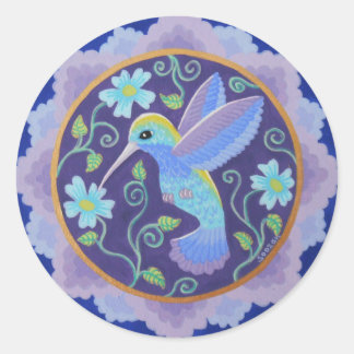 pegatinas del colibrí mandala bonito