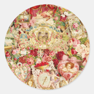 Pegatinas del Collage de San Valentín de Victoria