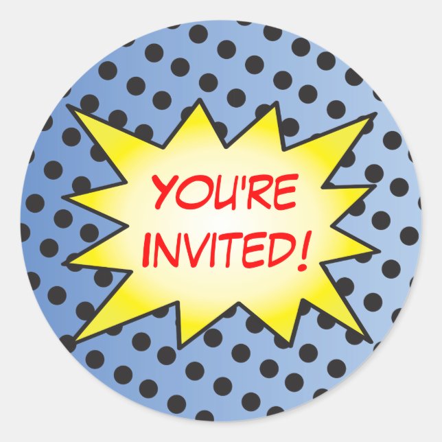 Pegatinas del cómic del super héroe (Anverso)