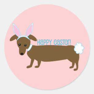 Pegatinas del conejito del Dachshund de Pascua