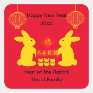 Pegatinas del Conejo Afortunado #6-2